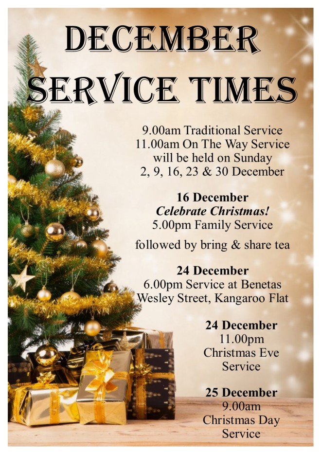 2018 Christmas Services A4 Poster